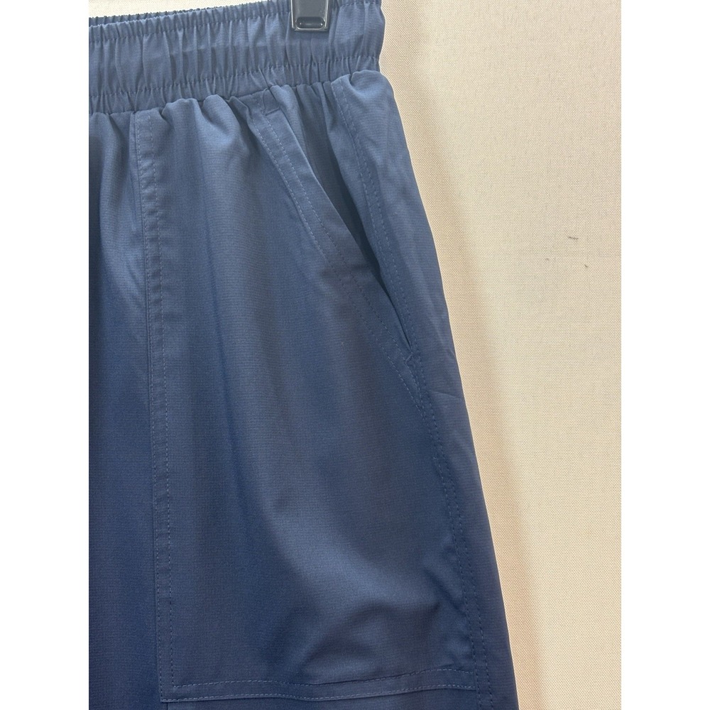 JEKAOYI Blue Cargo Pants Womens Medium Ripstop Elastic Waist Tapered Pockets - Picture 5 of 11